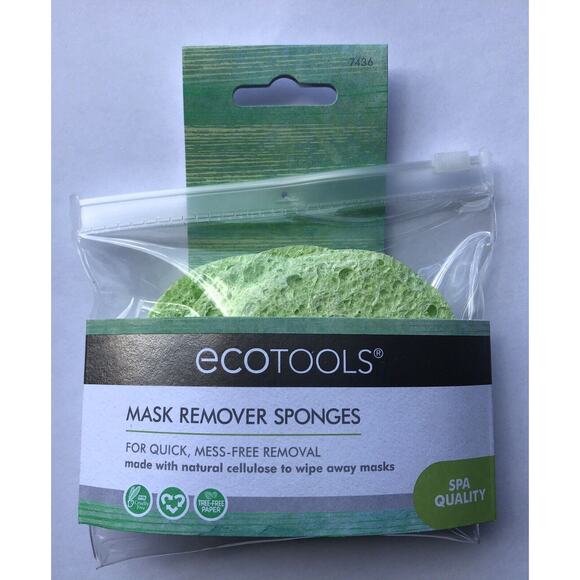 EcoTools Sponge Facial Mask Remover Sponges Green Natural Cellulose Vegan 3 Pack - Picture 7 of 12